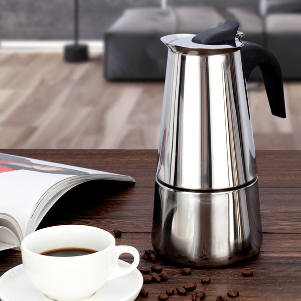Stovetop Moka Pot Coffee Maker Stainless Steel 100ML
