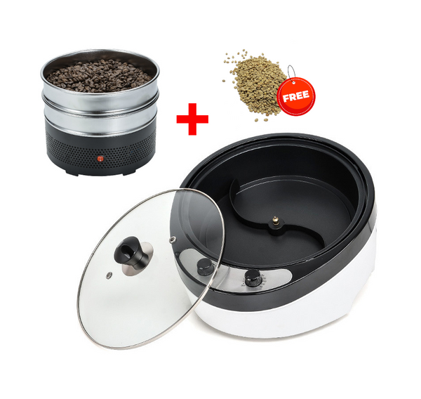 45-Degree Electric Coffee Roaster with Free Bean and Cooler