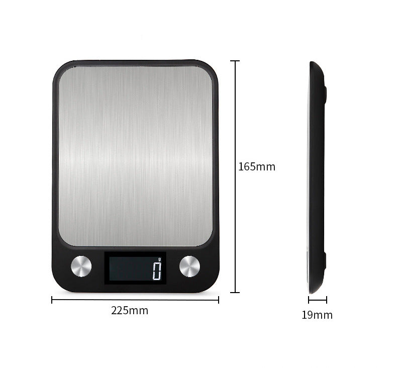 Kitchen Digital Scale Rear View Kitchen Digital Scale Black 5kg Capacity – White Donkey