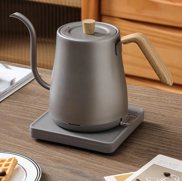 Electric Gooseneck Kettle for Pour-over Coffee 1000W Grey 800ML