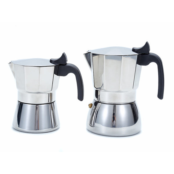 Octagonal Stainless Steel Moka Pot 150ML
