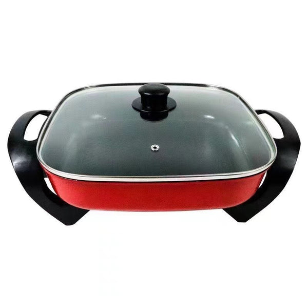 Square Electric Frying Pan 5L Red