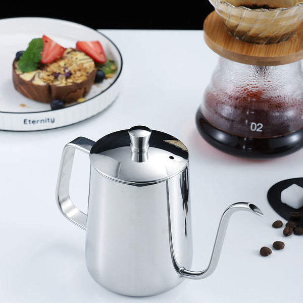 350ml Stainless Steel Gooseneck Coffee Kettle with Lid