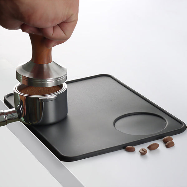 Black Flat Silicone Coffee Tamping Mat