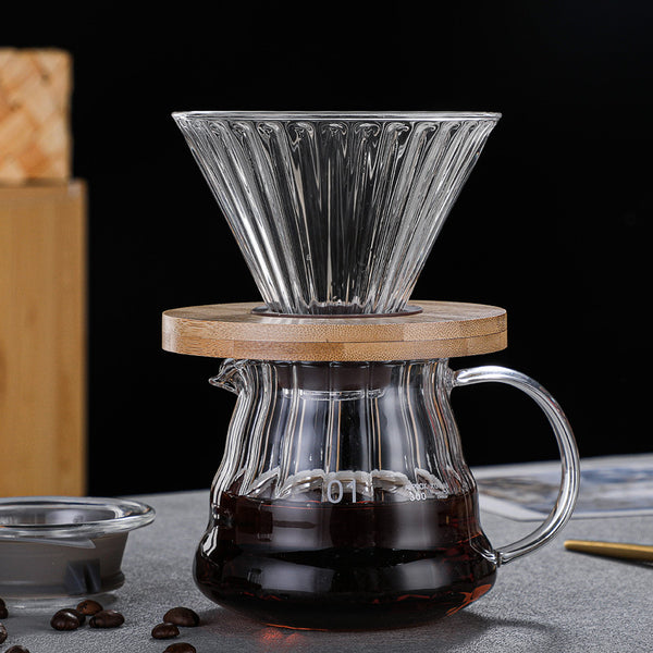 V60 Pour Over Coffee Maker V01 Bundle: Coffee Server, Coffee Dripper, Paper Filter