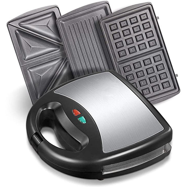 Multi-Function Sandwich Press 3-in-1 Silver