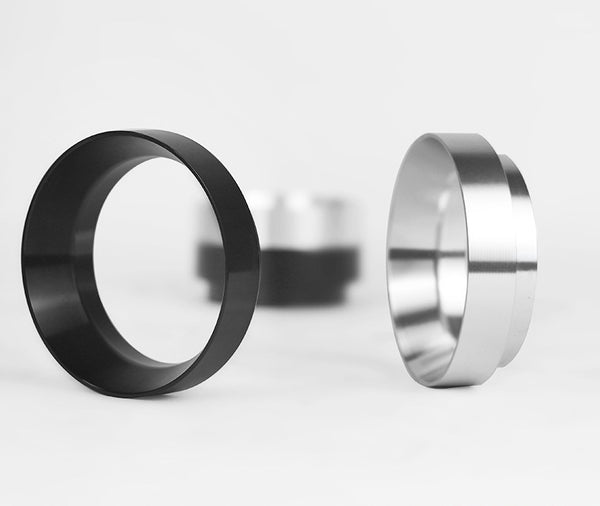 53mm Aluminium Dosing Ring for Espresso Portafilter – Black Coffee Funnel