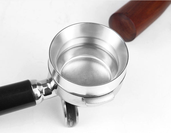 51mm Aluminium Dosing Ring for Espresso Portafilter – Silver Coffee Funnel